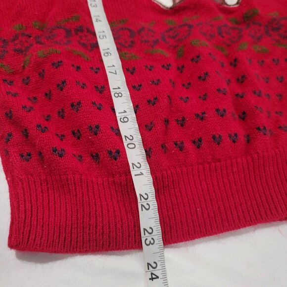 Vintage Village Green Womens Sweater Size Small Birdseye Knit Novelty Teddy Bear - Picture 7 of 8